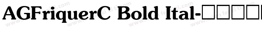 AGFriquerC Bold Ital字体转换